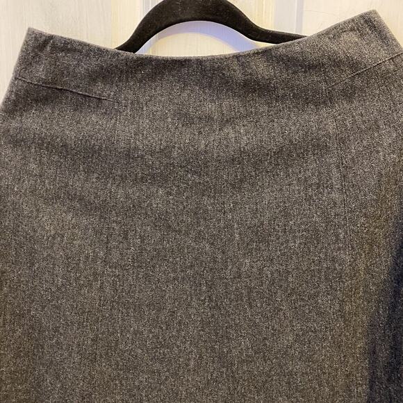 Y2K Eddie Bauer Womens Size 6 A Line Maxi Skirt Wool Blend Gray Career Academia - Picture 5 of 7